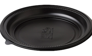 Microwave Safe Round Platter - Black Base